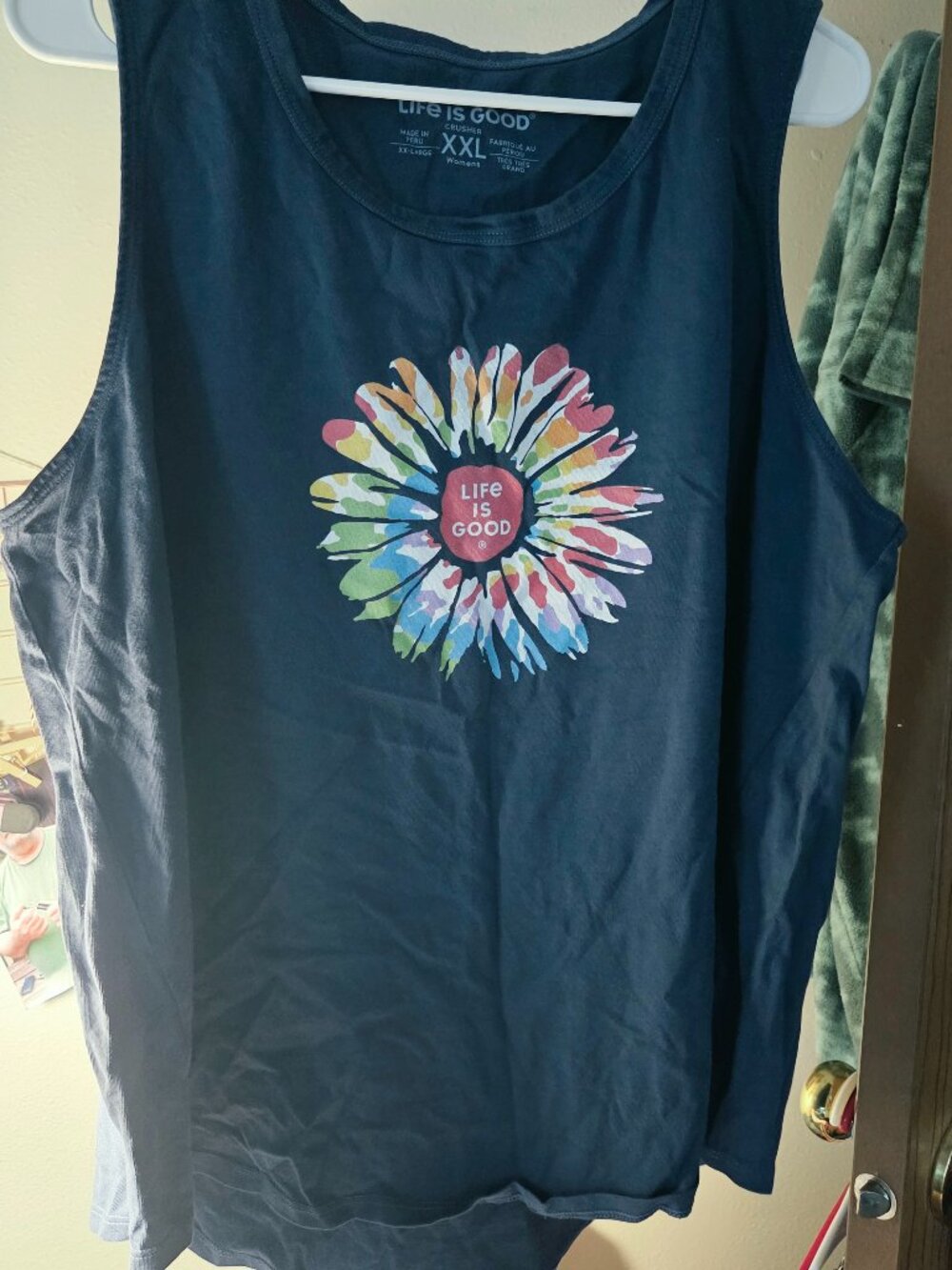 Women's Life is Good Tank Top/Blue/XXL
